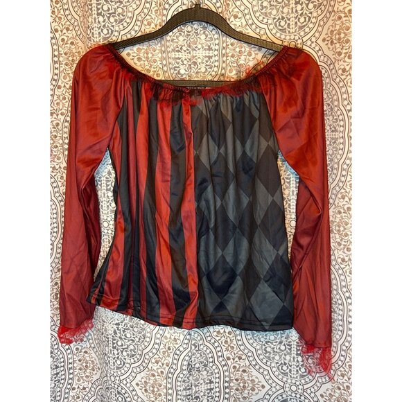 Spooktacular Creations Womens Scary Jester Halloween Costume M Red Black - Picture 4 of 9